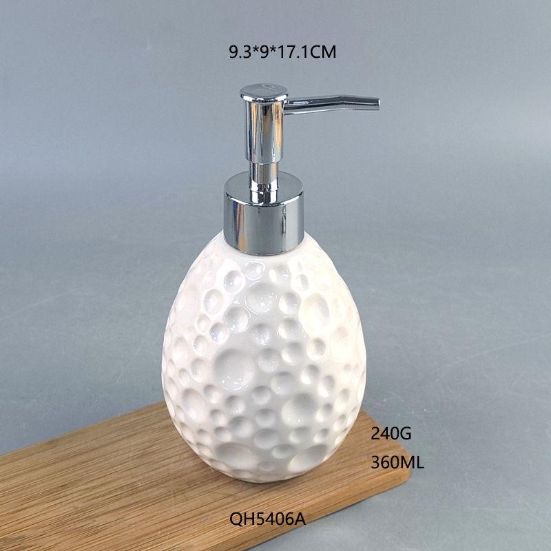 Botella de desinfectante de manos 3D hombre de pan de jengibre de cerámica para el baño en casa champú de alto valor gel de ducha prensa