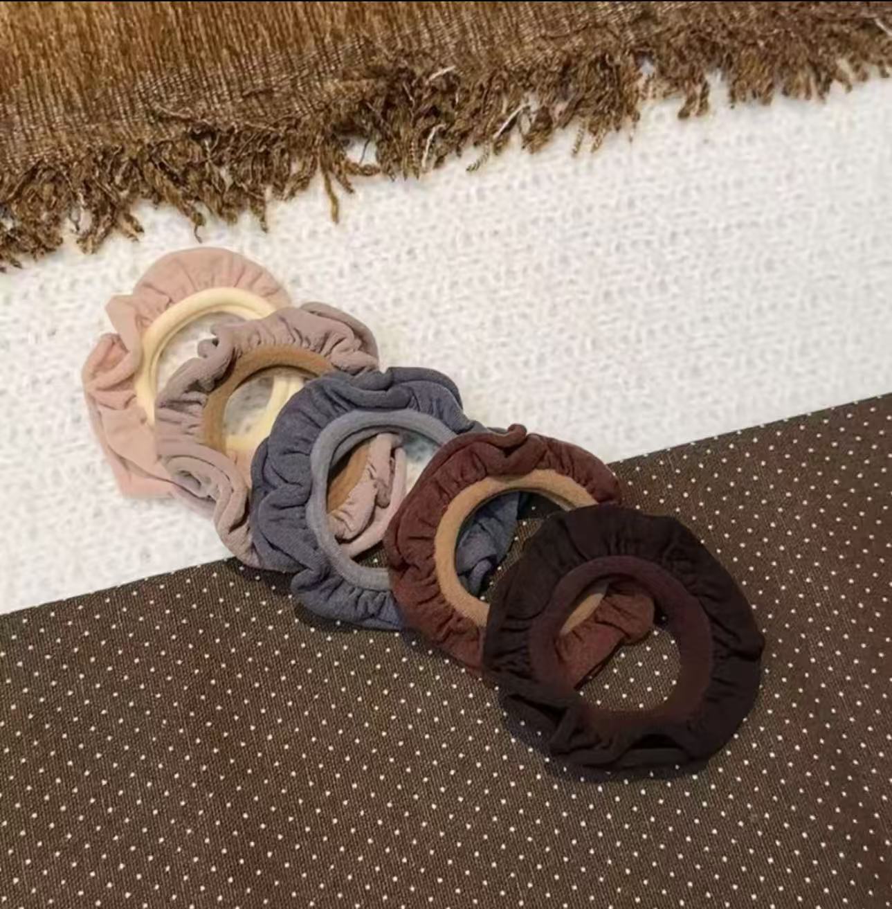 Nuevo estilo coreano cuadrado color contraste amor perrito anillo de pelo dulce lindo cabeza cuerda de goma alta decoración de cola de caballo joyas de pelo para mujeres