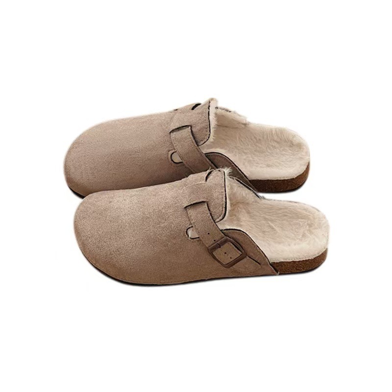 2025 nuevo tipo de vestir con una sola gruesa Bocken de otoño y invierno más algodón de peluche Bocken zapatos de cabeza de bolso de mujer con una sola suave image 6