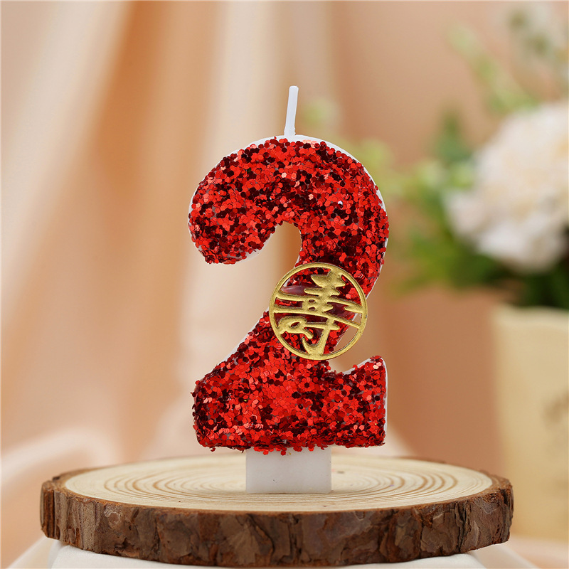 老人过寿数字生日蜡烛装饰|undefined