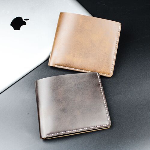 New cross-border vintage men's wallet in crazy cowhide, featuring a personalized, casual design—perfect for teens! Wholesale available.