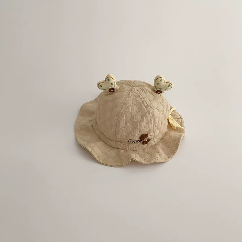 Sombrero de bebé primavera y otoño sombrero de pescador arco princesa sombrero de bebés bebés bebés pequeños meses de edad femenino 2024 nuevo