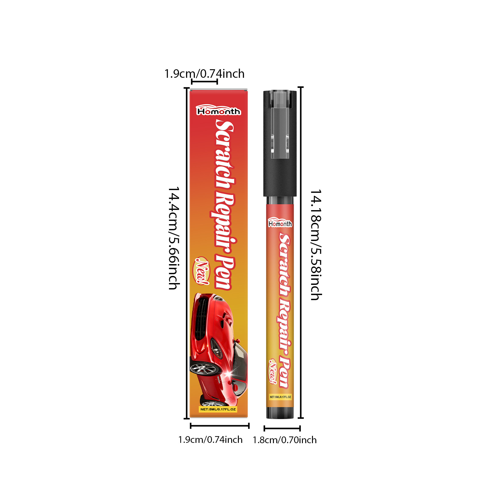 Homonth Car Scratch Care Pen Covers Fine Scratches and Conveniently Cleans Car Scratches and Stains for Renovation