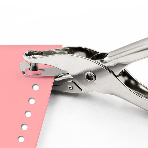 Hole punch, single hole diameter 6mm/3mm, punches 1-8 sheets of paper, one-handed hole punch
