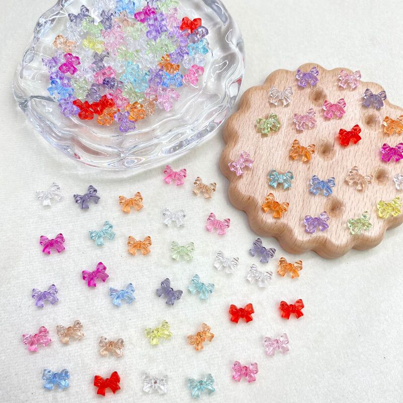 New Cute Colorful Mini Mimi Bow Nail Art Jewelry Resin DIY Nail Decoration DIY Wholesale
