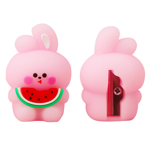 Keqi Silicone Shape Pencil Sharpener Cute Cartoon Pencil Sharpener Student Mini Portable High-Looking Panda Pencil Sharpener