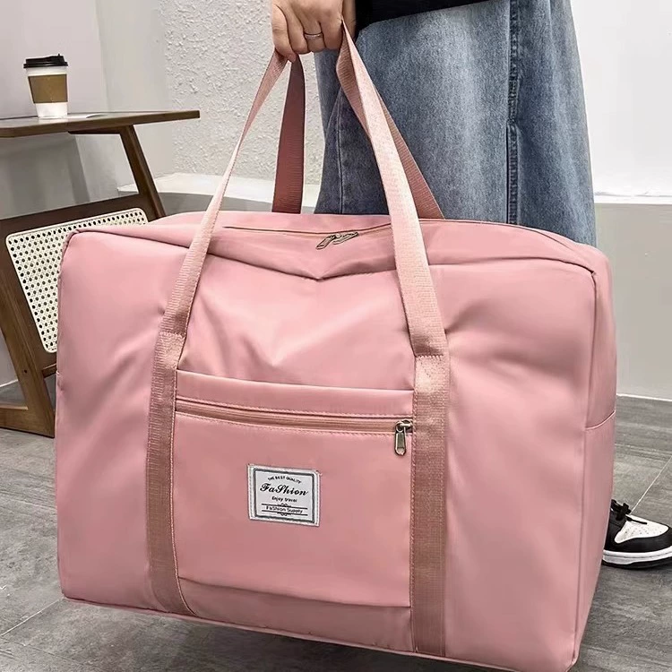 Luggage handheld organizer bag for traveling, folding bag strap, fuchsia storage bag, wholesale