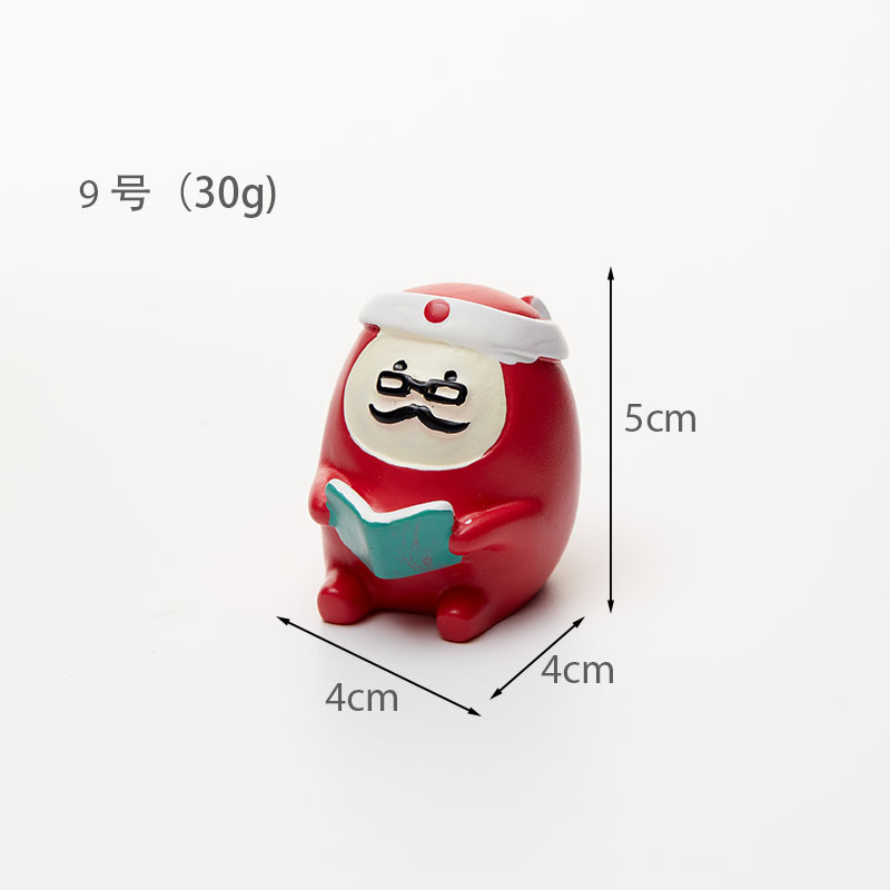 Resina de madera Papá Noel muñeco de nieve árbol de Navidad decoración de escritorio de Navidad decoración de micro paisaje