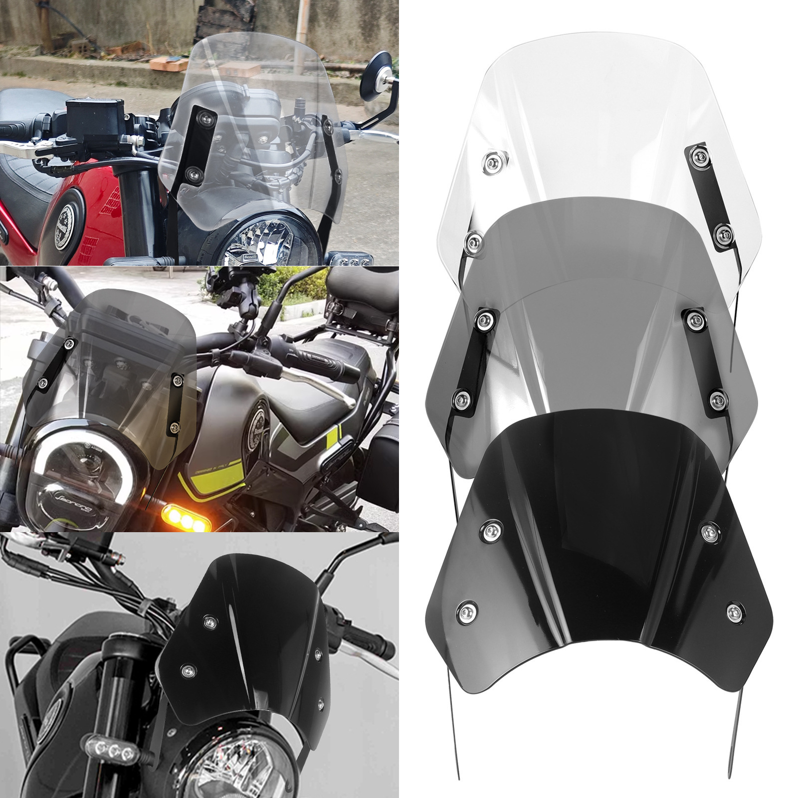 Motorcycle Retro Modification 5-7inch Universal Headlight Headlight Retro Windshield Windproof Wind Deflector