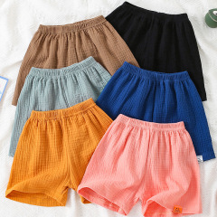 Children's Short Pants Pure Cotton Summer Thin 5/8 Pants for Middle and Small Kids, Boys and Girls, Outerwear Casual Shorts