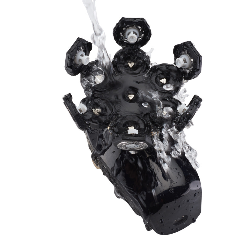 Cross-border 7D máquina de afeitar eléctrica calva de autoservicio cortapelos recargable de afeitar cuchillo de la barba de los hombres cabeza de afeitar portátil