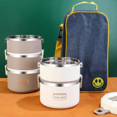 304 stainless steel lunch box, portable, multi-layer, office worker bento box, airtight, student, thermal insulation, Japanese style, dormitory lunch box