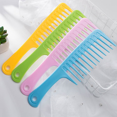Factory Direct Supply Small Commodity Daily Use Curl Straight Hair Home Plastic Wide-Tooth Comb with Large Wave Shape
