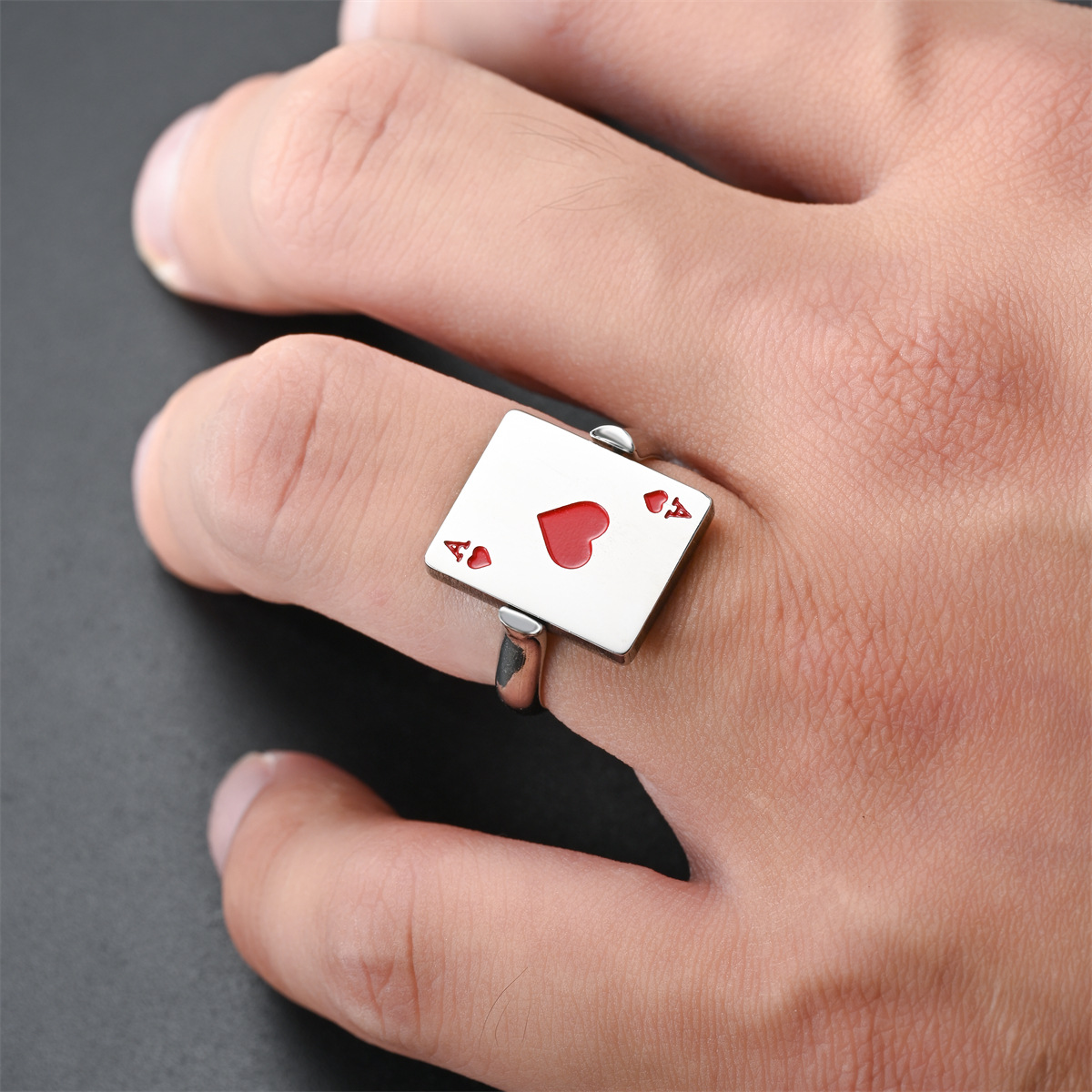 Fashion Poker Stainless Steel Rings Plating Stainless Steel Rings