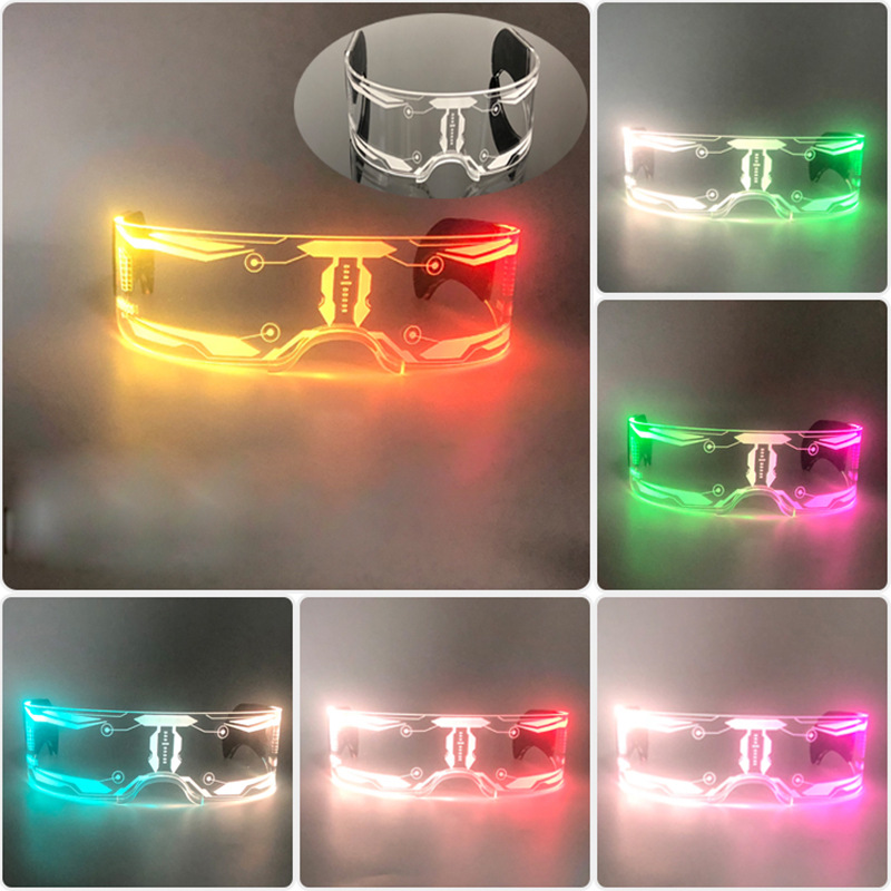 Tecnología LED máscara de mitad de cara colorido doble control modelado de moda fiesta Bungee LED props acrílicos