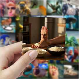 65张免裁剪意味不明的图片小众个性创意贴纸装饰手机壳DIY贴画