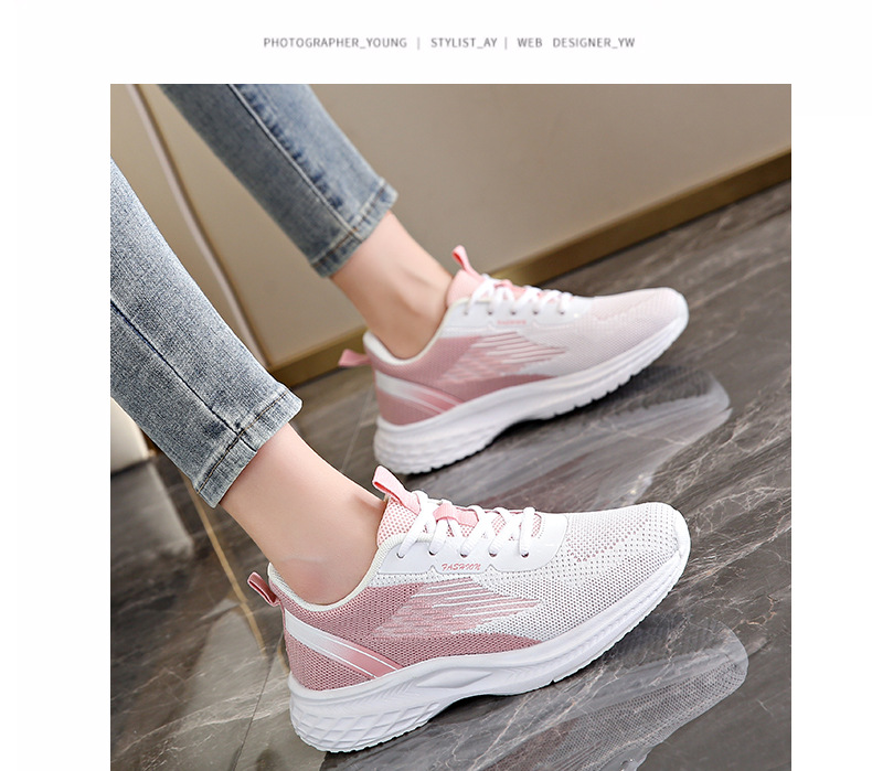 2024 Spring and Autumn New Leisure Sports Wide Fat Feet Large Size Women's 41-43 Soft Sole Running Tourism Shoes_voghion.com