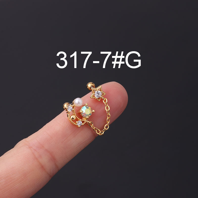 2 KOMADA korejske verzije tankih šipki od nehrđajućeg čelika 20G u boji cirkonija, vijci za kosti s uvijajućim kuglicama, moderni i_voghion.com