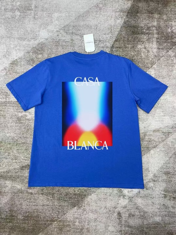 【260g】カサブランカプリント トレンド個性柄 メンズ レディース ゆったり半袖Tシャツ|undefined