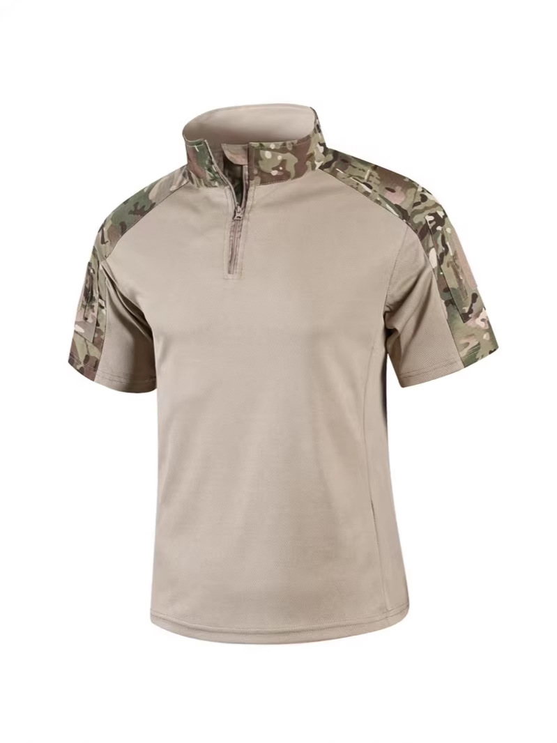 Playera Táctica de Secado Rápido para Hombre de Poliéster para Acampamiento