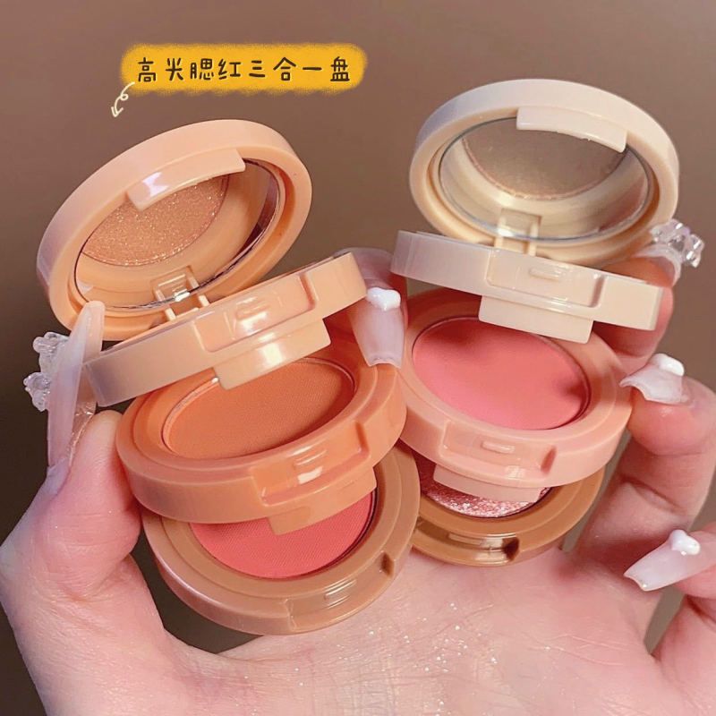Miss lara three-layer high-gloss blush pearlescent matte shiny student daily parity all-in-one disc Miss lara three-layer high-gloss blush pearlescent matte shiny student daily parity all-in-one disc