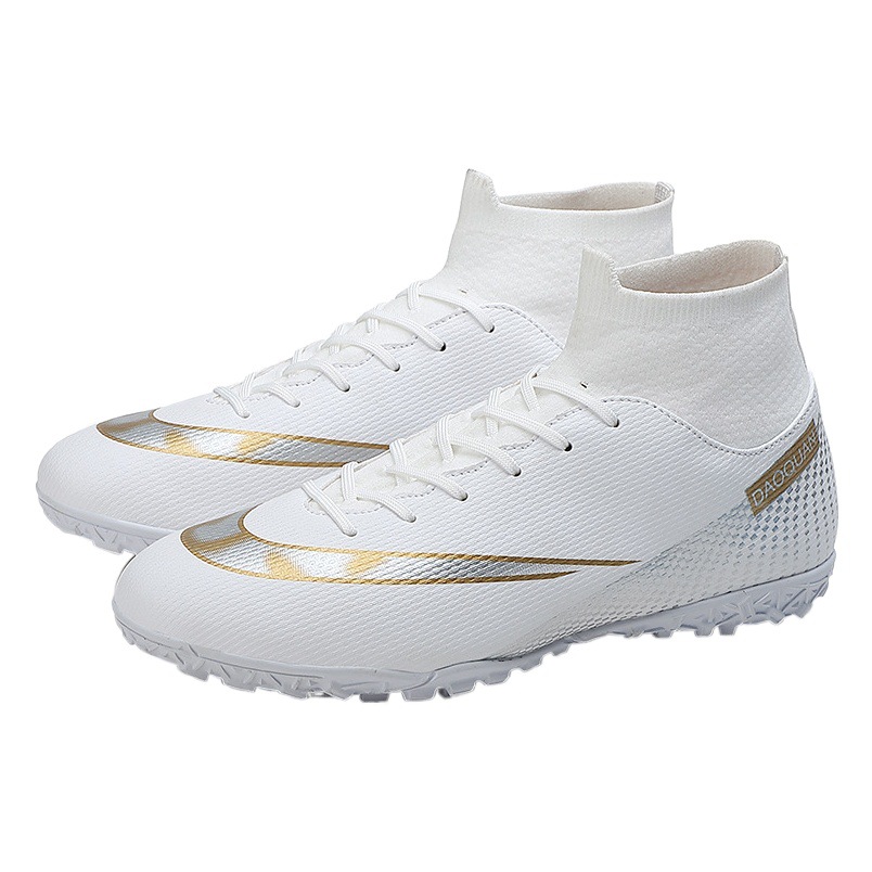 Transfronterizo nuevo alto-top zapatos de fútbol de los hombres y de las mujeres TF uñas rotas adultos transpirable casual césped entrenamiento zapatos de la competencia del estudiante