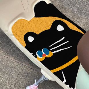 Cute Cartoon Thickened Universal Electric Vehicle Pedal Mat Wire Ring Self-Cut Anti-Slip Foot Mat