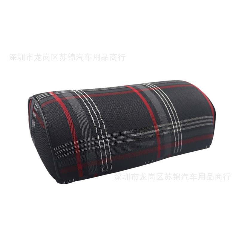 Cross-Border Hot-Selling Car Headrest Cervical Spine Neck Protection Pad Car Plaid Headrest Neck Protector Universal Striped Headrest