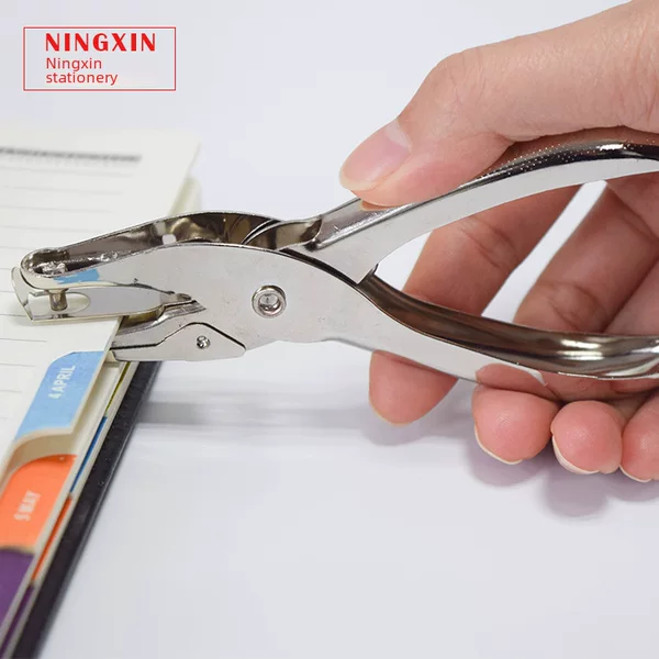 Hand-Held Rubber Punching Pliers 3mm Round Hole Single Hole Pliers Fashionable Office Metal Single Hole Punching Pliers