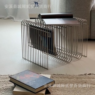 Vintage Side Table for Home Decor, Floor-Standing Bookshelf, Metal Storage, Sofa Side Table for Domestic and Foreign Trade