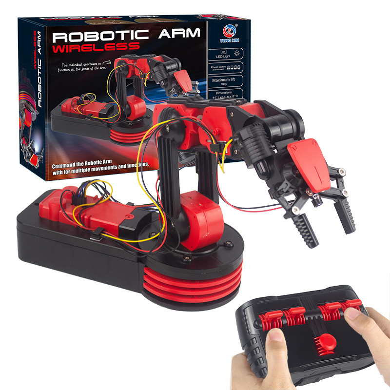 Brazo robótico de control remoto, juguete eléctrico para estudiantes, ensamblaje, bricolaje, tecnología hecha a mano, producción transfronteriza, juguete STEM