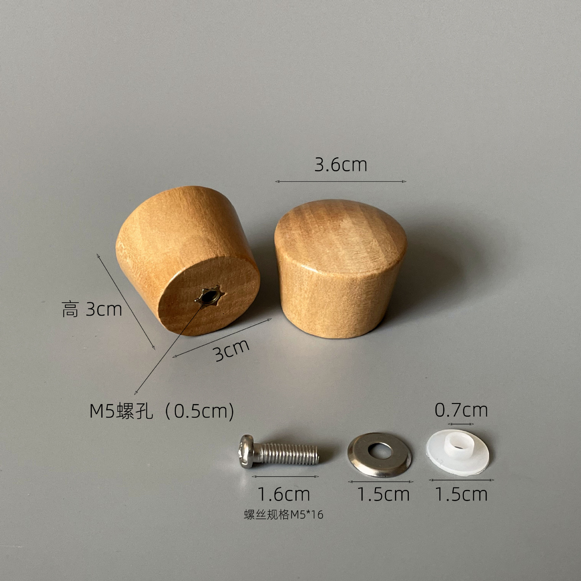 Aislamiento térmico antiescaldado Manija de madera maciza cuentas superiores Tapón de olla universal Manija Accesorios de tapa Tapa de vidrio Tapa de asa Tapa de asa