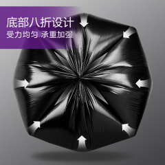 E-Jie trash bags flat mouth 8-fold multi-size thick black dot type hotel home unit property plastic bags