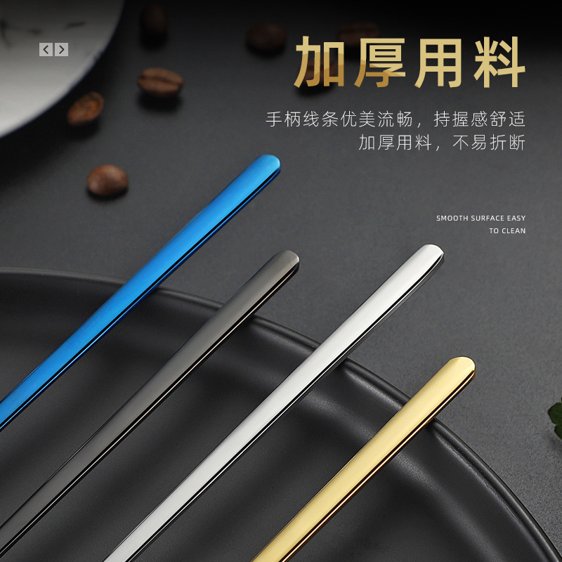 Cuchara de acero inoxidable 304 taza de postre de café creativo cuchara para mezclar miel cuchara vajilla regalo pequeña cuchara redonda