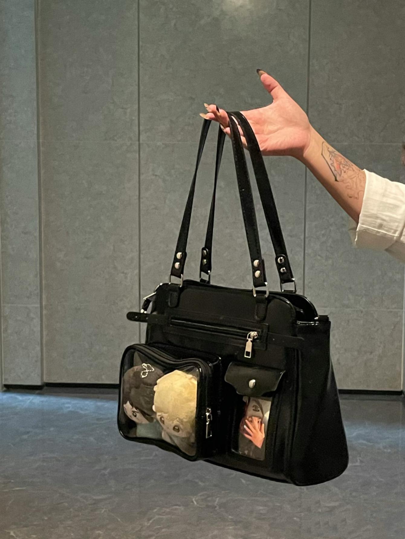 Japanese Style New Large Capacity Retro Motorcycle Road Ita Bag For Women - Shoulder & Crossbody Bag For Shopping, Commuting, And Parties - Thumbnail 4