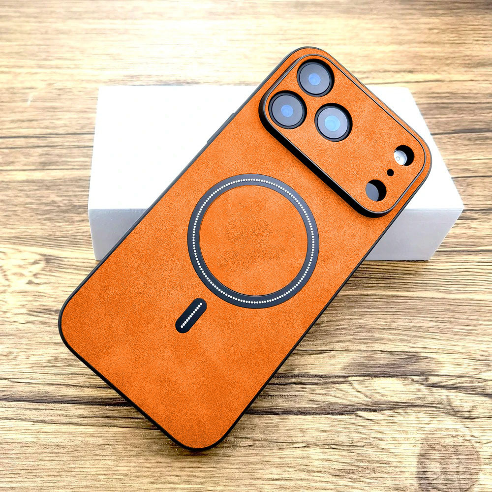 Funda magnética para iPhone 15/16 - Material de piel de cordero - Compatible con MagSafe - Diseño de textura de cuero - Protección total image 12