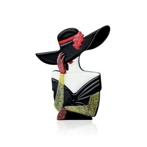 Cross-Border Hot-Selling European and American Acrylic Monroe Girl Brooch Fashion Versatile Women's Clothing Corsage Jewelry Pin