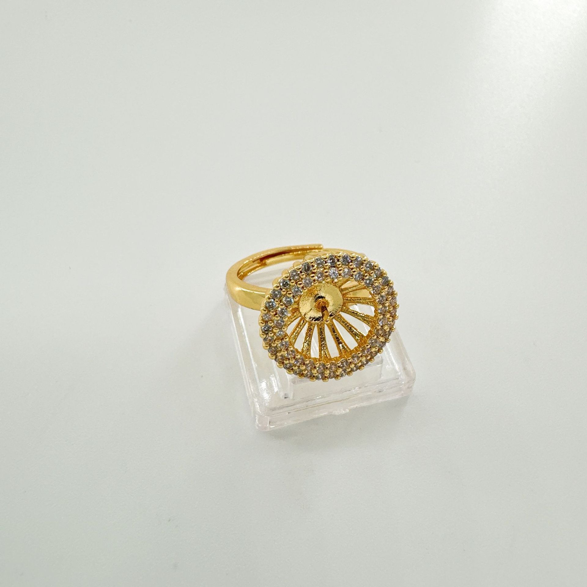 Accesorios de bricolaje estilo de girasol de moda exquisita s925 aguja de plata accesorios de perlas accesorios de soporte vacío hechos a mano accesorios accesorios