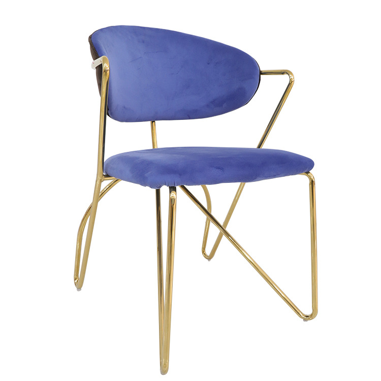 silla de comedor de exportación transfronteriza silla italiana moderna simple sillón de hierro forjado silla de respaldo de lujo ligera