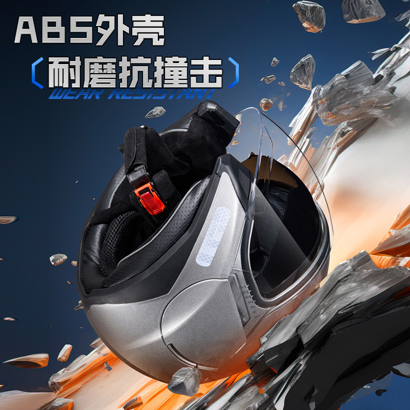 RNG marca motocicleta casco 3/4 medio casco motocicleta unisex casco montar casco coreano pedal casco