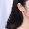 Fresh earrings, silver 925 sample, four-leaf clover, Korean style, simple and elegant design