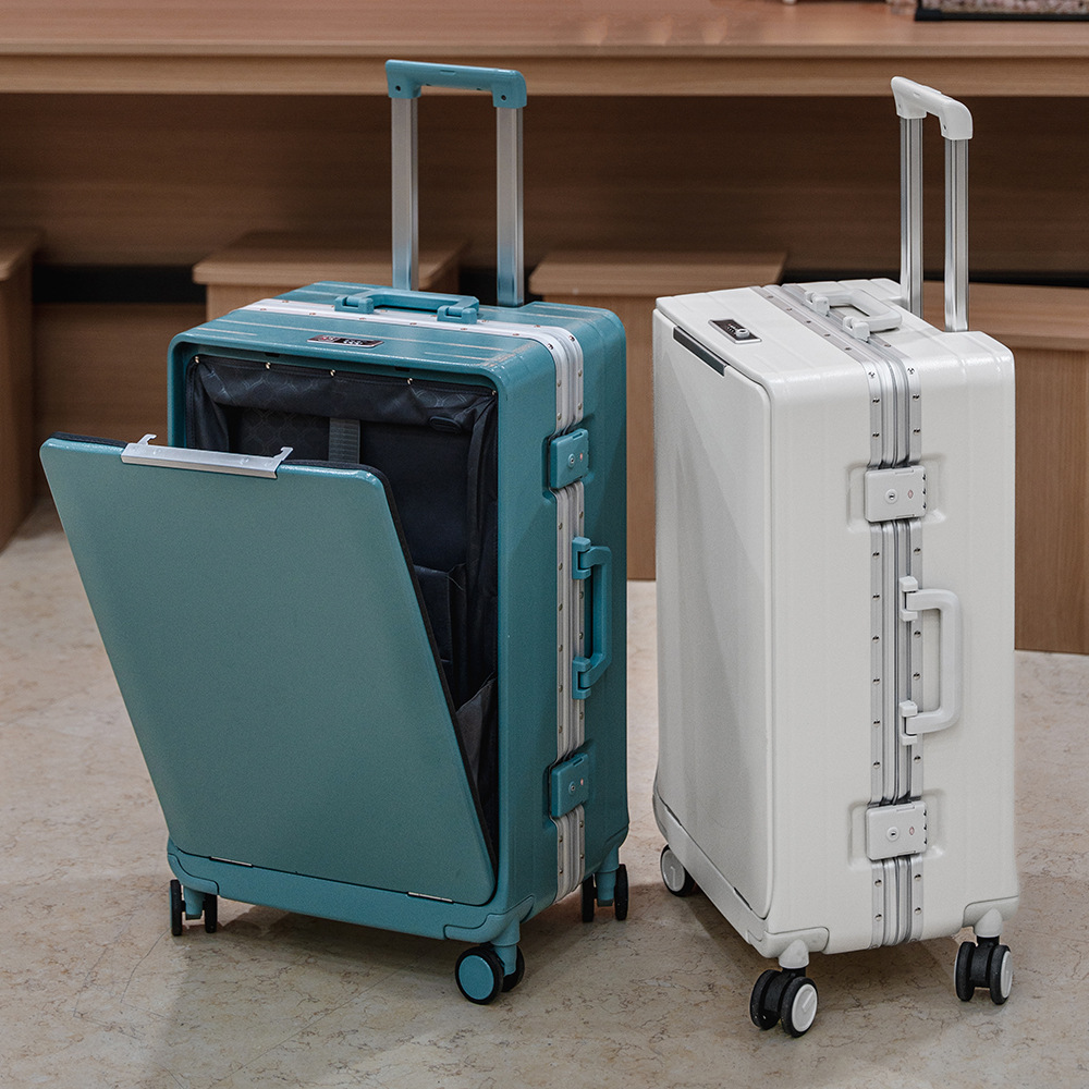 전면 개방형 알루미늄 프레임 트롤리 캐리어 20inch 남녀공용 대용량 24인치 비밀번호 여행가방 26inch 기내 반입 가능