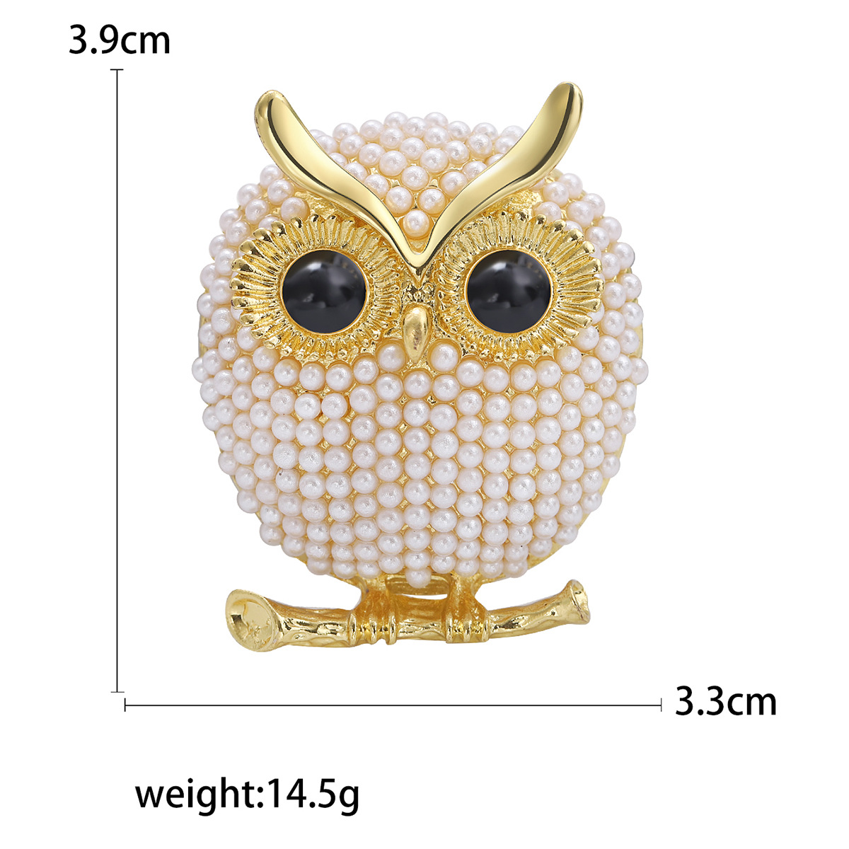 Nuevo estilo coreano caliente joyería búho lindo dibujos animados ramillete aleación electrochapado perla ramillete ventas directas de la fábrica