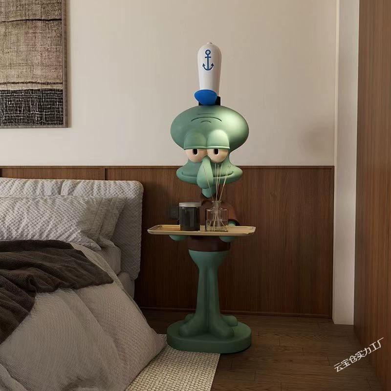 Сверхъяркий интернет-знаменитый поднос Squidward напольные украшения для ТВ-стойки дивана, декоративные изделия для гостиной