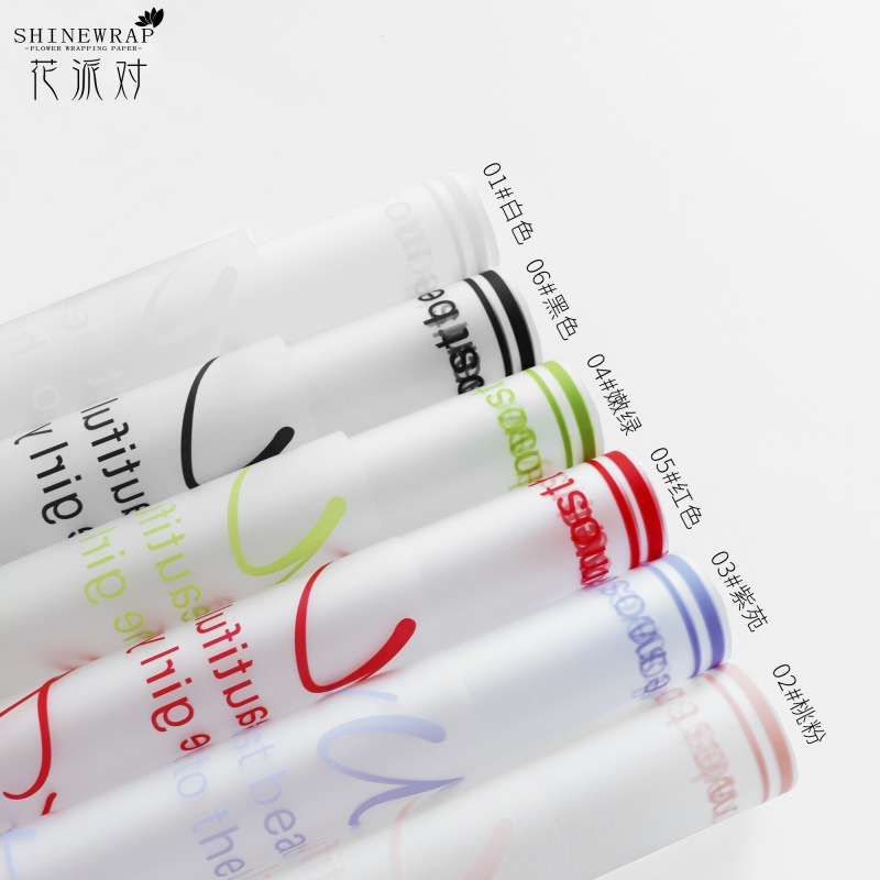 Fábrica de fiestas de flores nuevos productos de embalaje de flores transfronterizas semipermeable papel de niebla impermeable florista materiales de florista