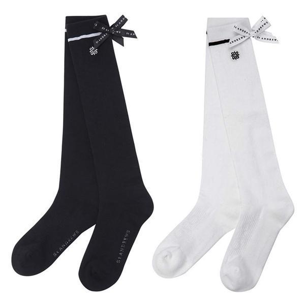 Korean Original Golf Women's Socks, Stockings, Sports and Leisure Ball Socks, Elastic Bow Decoration, Breathable Stockings