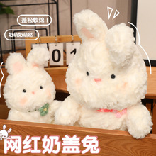 新款可爱奶盖兔网红兔子俏皮兔毛绒公仔女生闺蜜生日礼物动物玩偶