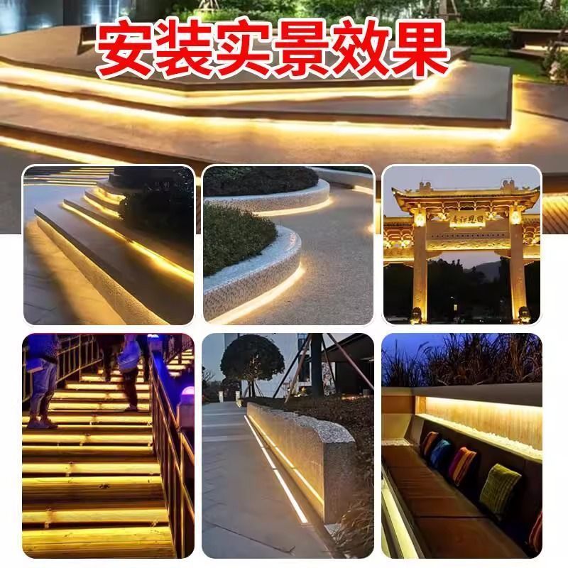跨境电商新款太阳能灯带庭院别墅花园LED氛围照明灯户外防水灯条|undefined