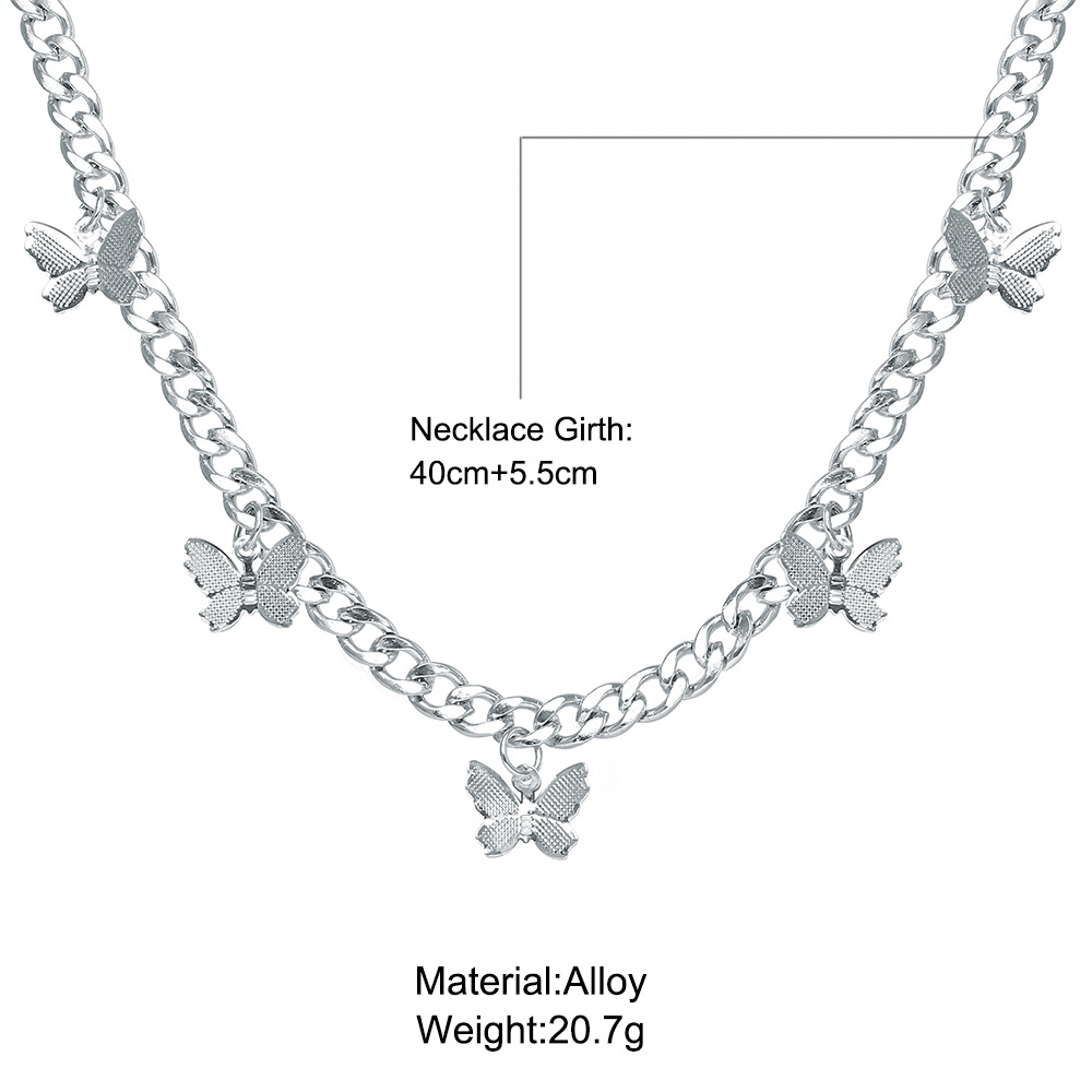 Nihaojewelry fashion butterfly pendant necklace jewelry Wholesale