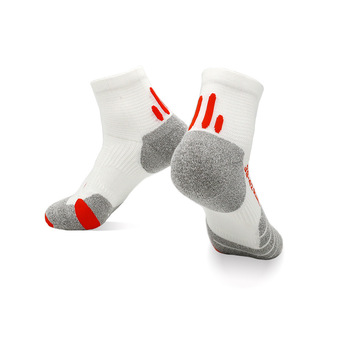 定制专业马拉松袜跑步袜户外袜男女运动袜毛巾底防臭吸湿海宁康益